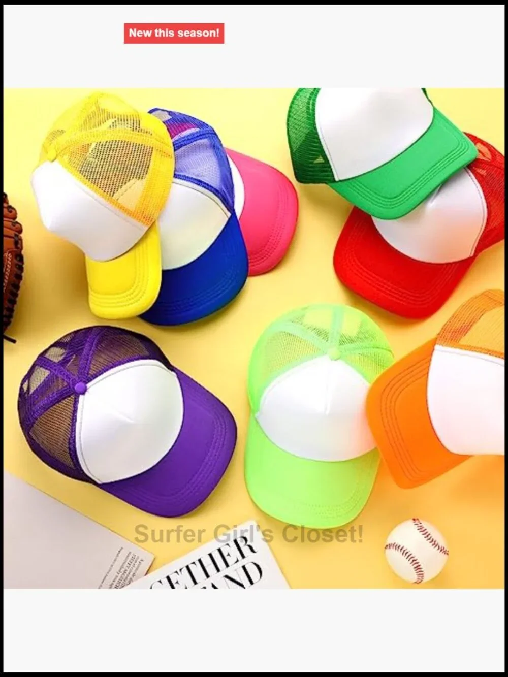 48 Pack Plain Mesh Sublimation Blank Baseball Caps Adjustable Snapback